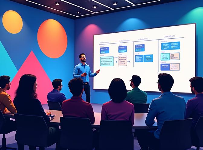 vibrant tech conference hall vibrant tech conference hall