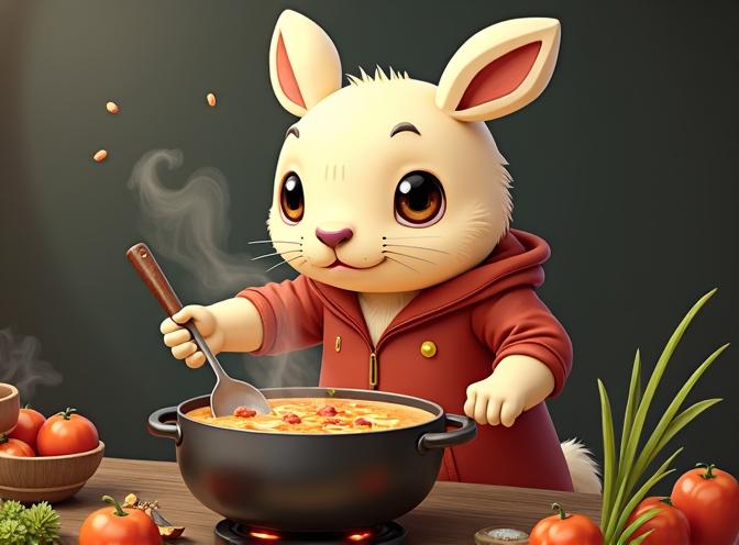 gopher is cooking soup
