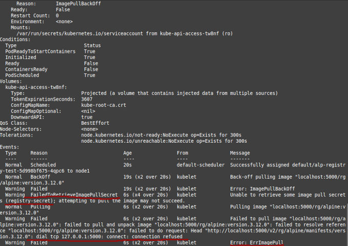 registry secrets Every registry has it’s own secrets