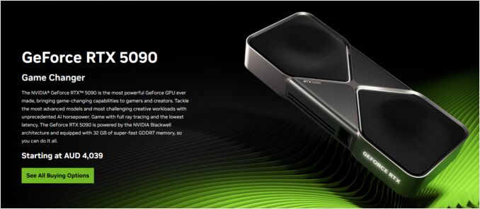 NVidia RTX 5090 page