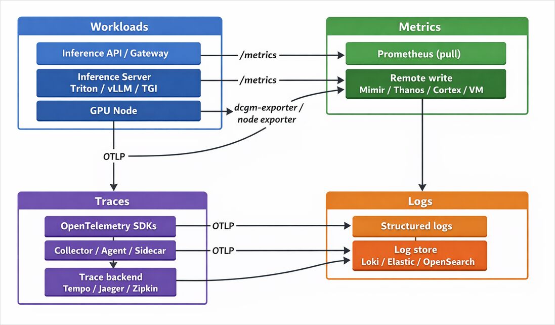 llm observability flowchart