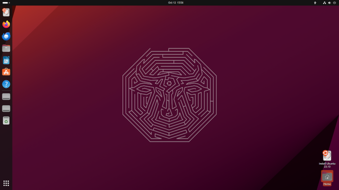 非常に空っぽなUbuntuデスクトップ