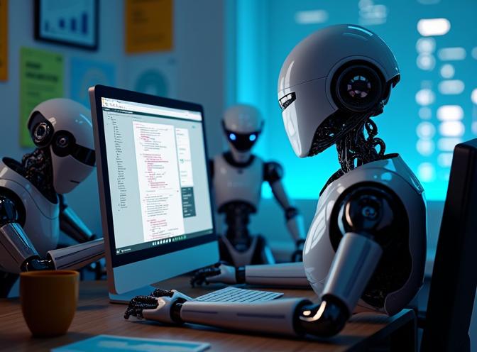 IT業界で働くロボット